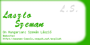 laszlo szeman business card